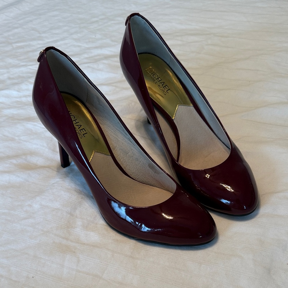 Michael Kors Burgundy Patent Heels